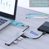 Usb C Hub Usb Hub 3.0, Aluminum 7 In 1 Usb Extender, Usb Splitter With 1 X Usb