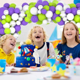 Lightyear World Balloon Garland Arch Kit - 122Pcs Green Purple White B