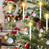 Christmas Tree Candles Lights With Remote - 12 Pack Led Flickering Flameless Candle Lights For Christmas Tree Decoration, Holiday Decoration & Home Party Decor, Crystal Ball