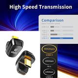 U Shape Usb C Adapter 40Gbps 180 Degree Angle Usb 4 Adapter Type C Male To Fem