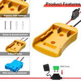 Power Wheel Adapter Compatible With Dewalt 20V Battery, Power Wheel Battery Converter Kit Contains Fuse And Wire Terminals For Peg-Perego Kids Riding Toys Diy