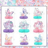Butterfly Birthday Party Table Decor Kit Honeycomb Centerpieces for Kids' Butterfly-Themed Celebration