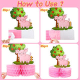 6 Pcs Farm Animal Honeycomb Centerpieces Barn Party Table Decorations