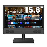 15.6 Inch Small Smart Tv, Fhd 1080P Compact Smart Tv With Built-In Apps, Atsc Digital Tuner, Hdmi/Usb/Av Inputs, 110220V Ac Power Tv For Kitchen, Bedroom, Rv, Camper, Truck