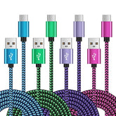 6ft Fast Charging USB A to Type C Cable 4 Pack for Samsung S Series