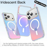 JETech Iridescent Case for iPhone 17 Pro 6.3-Inch Compatible with MagSafe, Cute Unique and Aesthetic Design, Colorful Fluorescent Translucent Back Shockproof Phone Cover (Iridescent)