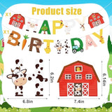 50 Pcs Farm Animals Party Decorations Happy Birthday Banner And Hanging Swirls Animal Theme Foil Hanging Streamers For Farm Theme Birthday Party Supplies