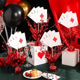 6 Set Casino Poker Theme Decorations For Table Centerpiece Star Metallic Foil Spray Burst Centerpiece Poker A Card Sticks For Casino Night Game Birthday Party Decorations Supplies