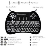 2.4G Mini Wireless Keyboard With Touchpad?Qwerty Keyboard, Backlit Portable Keyboard Wireless With Remote Control For Laptop,Pc,Tablets,Pad,Google Android Tv,Xbox,Ps3/4 .Black