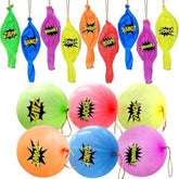 30 Pack Hero Punch Balloons Assorted Color Comic Design Party Favors & Games for Kids