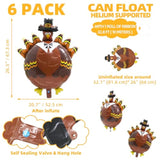 Thanksgiving Turkey Balloons 6Pcs Large Foil Balloons for Fall Harvest Party Decor