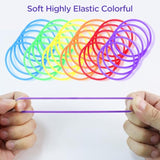 Silicone Jelly Hair Tie Bracelet 30Pcs Glow Bracelets Rubber Bracelets For Women 80S Style Neon Wrist Band Elastics Party Favors