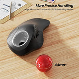 Wireless Trackball Mouse, Rechargeable Ergonomic Rgb Rollerball Mouse, Easy In