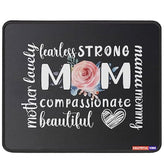 Mom Mother Beutiful Fearless Compassionate Lovely Mouse Mat Mama Mommy Mousemat Christmas Birthday Mother Day Birthday Gifts For Moms Grandma Mouse Pad 9.5 Inches
