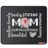 Mom Mother Beutiful Fearless Compassionate Lovely Mouse Mat Mama Mommy Mousemat Christmas Birthday Mother Day Birthday Gifts For Moms Grandma Mouse Pad 9.5 Inches