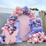 Pink Purple Balloons Set, 60Pcs Purple Pink Confetti Balloons, 12Inch Metallic Purple Pink Latex Balloons For Helium Macaron Party Balloons For Girls Birthday Baby Shower Wedding Party Decoration