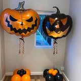 2 Pack Jumbo Pumpkin Foil Balloons Scary Halloween Party Decorations