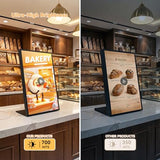 Digital Menu Board 18.5 Inch Desktop Digital Signage Display Advertising Screen For Stores Restaurants And Commercial Display 700 Nits Ultra-High Brightness Free Web Content Editor Android