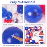 160Pcs Red White And Blue Balloons Garland Arch Kit Patriotic Balloon