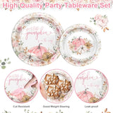 Pink Pumpkin Baby Shower Decorations: A Sweet Little Pumpkin On The Way Plates Napkins Cups Tableware Tablecloth Fall Baby Shower Decorations For Girl Serve 24