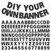 DIY Custom Black Glitter Banner Kit – Personalized Hanging Decoration for Birthday, Graduation & More