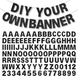 DIY Custom Black Glitter Banner Kit – Personalized Hanging Decoration for Birthday, Graduation & More