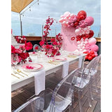 Pink And Red Balloons Garland Arch Kit, Red Heart Balloons Lips Balloon For Anniversary Birthday Bridal Shower Wedding Romantic Valentines Day Decorations