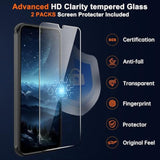 Magnetic Phone Case for Samsung Galaxy A17 / A18 5G with Screen Protector and Built-in Magnets for Military Grade Drop Protection, Slim Translucent Matte Shockproof Anti-Fingerprint Case for A17 / A18 Black