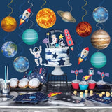 40Pcs Solar System Hanging Swirl Decorations, Outer Space Party Ceiling Hanging Swirls Space Themed Party Swirls Streamers For Space Themed Birthday Baby Shower Party Decor Supplies