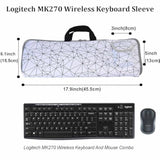 Wireless Keyboard Mouse Sleeve Travel Case Neoprene Shockproof Protective Keyboard Case For Logitech Mk270 Wireless Keyboard And Mouse Combo (Black)