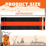 Halloween Bunting: Orange & Black Stripe "Trick or Treat" Banner (2x20 ft)