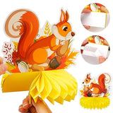 9 Pcs Hello Fall Party Decorations Pumpkin Honeycomb Centerpiece,Happy