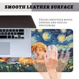 Dog Cat Desk Mat Gaming Mouse Pad Night Sky Oil Painting Grass Mousepad Xl Large Gaming Mouse Pad Laptop Keyboard Mat Desk Pad Office Computer Keyboard Laptop Home 31.5"X11.8"