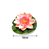 8 Pcs Realistic Lily Artificial Water Floating Foam Lotus Flowers Floating Pond Decor For Pond Pool Aquarium Water Decoration