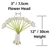 14Pcs Real Touch Anemone Poppy Bouquet For Artificial Flower Decor Kitchen Table Centerpiece Vase Home Greenery Wedding Holding Flowers Backdrop Arch Wall (White)