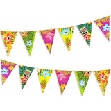 2 Pack Hawaiian Bunting Banners Luau Tropical Bunting 6 Meters For Summer Luau Tiki Beach Party Decorations