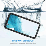 For Samsung Galaxy S22 Case, Ip68 Waterproof Dustproof With Builtin Screen Protector, Heavy Duty Full Body Protective Phone Case For Samsung S22 5G, Black/Clear