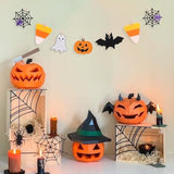 Felt Halloween Garland Cute Ghost Bat Banner Little Boo Party Decor for Kids