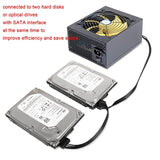 Mini 4-Pin To 2X Right Angle Sata Hard Drive Cable 4-Pin 1 To 2 Sata Ssd Power