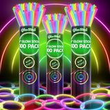 300-Piece Ultra Bright Glow Sticks Party Pack with Bracelets and Necklaces