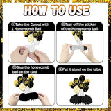 Black Gold New Years Eve Party Supplies Happy New Year Table Centerpieces for New Years Eve Party Decorations, 9 Pcs