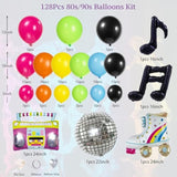Retro 70s 80s 90s Party Balloons & Disco Decor for Throwback Birthdays and Dance Parties