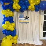 16.5Feet Yellow Blue White Balloons Arch Garland Kit For Graduation Party Birthday Party Baby Shower Decorations