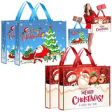 4 Pcs Extra Large Christmas Gift Bag 20 X 16 Inch Jumbo Gift Bag Large Tote Bag With Handles Reusable Non Woven Gift Bags Santa Snowman Christmas Gift Bags For Xmas Party Favor Shopping Supplies Bags