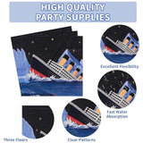 Greencian 96Pcs Blue Nautical Birthday Party Decorations, Serves 24