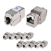Cable Matters UL Listed 12-Pack RJ45 Shielded Keystone Jack with Integrated Sh