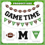 Football Party Decorations, Pre-Strung Football Banner For Sports Birthday Party Decorations