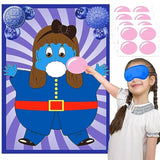 Chocolate Factory Party Decorations Pin The Gum On The Violet Pin Game For Kids Candyland Birthday Party Decorations Halloween Cosplay Party Games For Kids