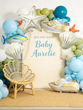 Luxury Yacht Balloon Set 7PCS – 27in Cruise Ship Foil Balloons, Starfish, Shell & Star Balloons, Helium Boat Party Decorations for Yacht Party, Beach Theme, Summer Ocean Birthday Decor