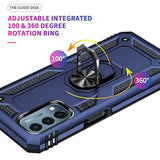 Oneplus Nord N200 5G Case: Military Grade 16Ft Drop Tested, Ring Shockproof Protective Cover With Hd Screen Protector, Blue